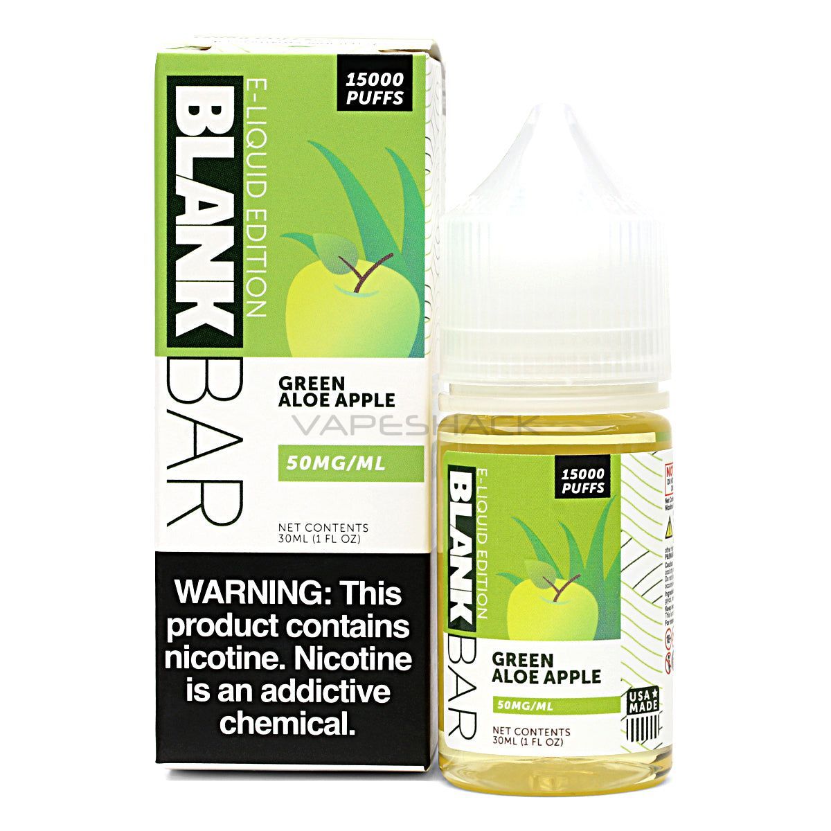 blank bar vape Green Aloe Apple - Blank Bar Salts - 30ML - $12.99