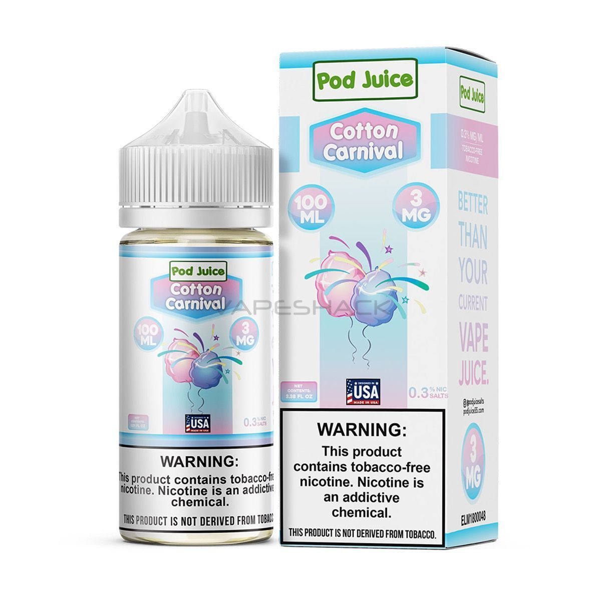 Cotton Carnival - Pod Juice E-Liquid - 100ML - $14.99 - Vape Shack Cotton Carnival - Pod Juice E-Liquid - 100ML - $14.99 - Vape Shack