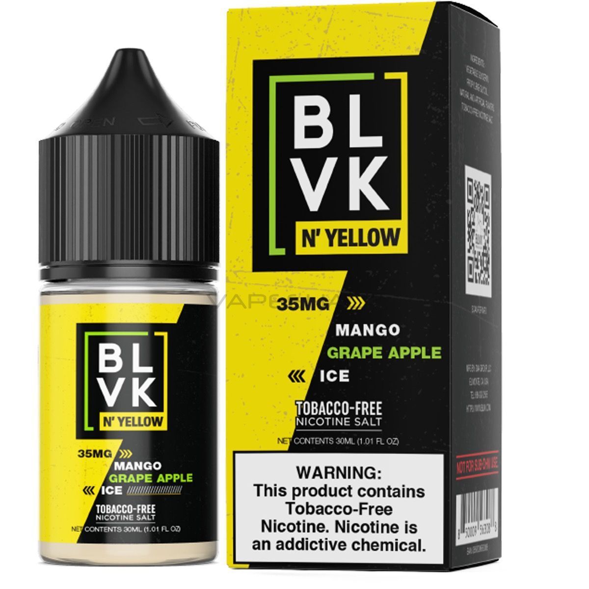Mango Grape Apple Ice - BLVK N' Yellow Salts - 30ML - $12.99
