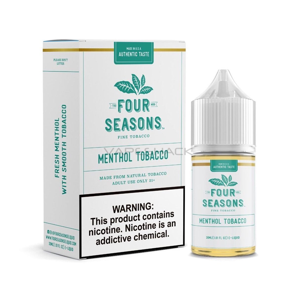 Menthol Tobacco - Four Seasons - 30ML - $12.99 - Vape Shack Menthol Tobacco - Four Seasons - 30ML - $12.99 - Vape Shack