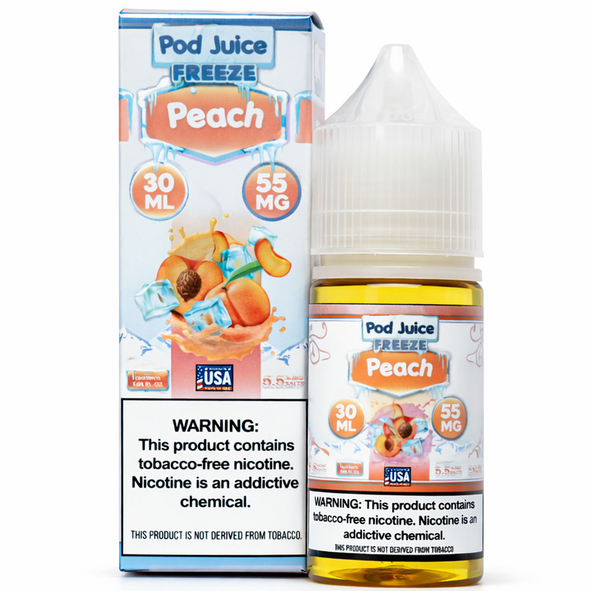 juicy peach ice vape juice Peach Freeze - Pod Juice
