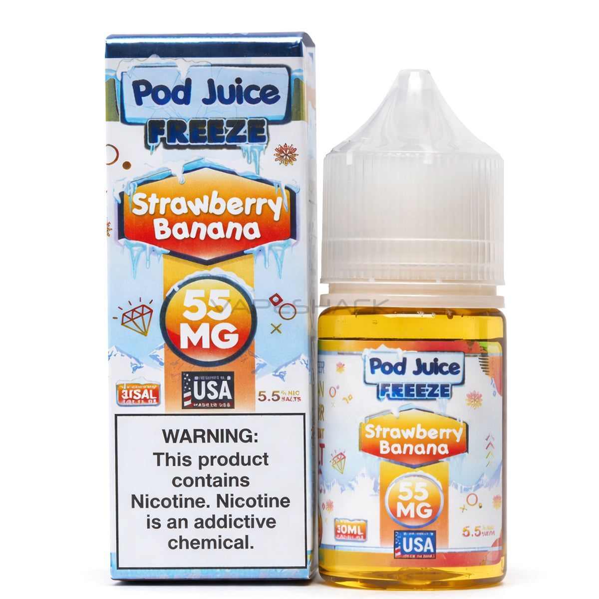 elf bar vape uk Pod Juice - Strawberry Banana Freeze - 30ml - $12.99