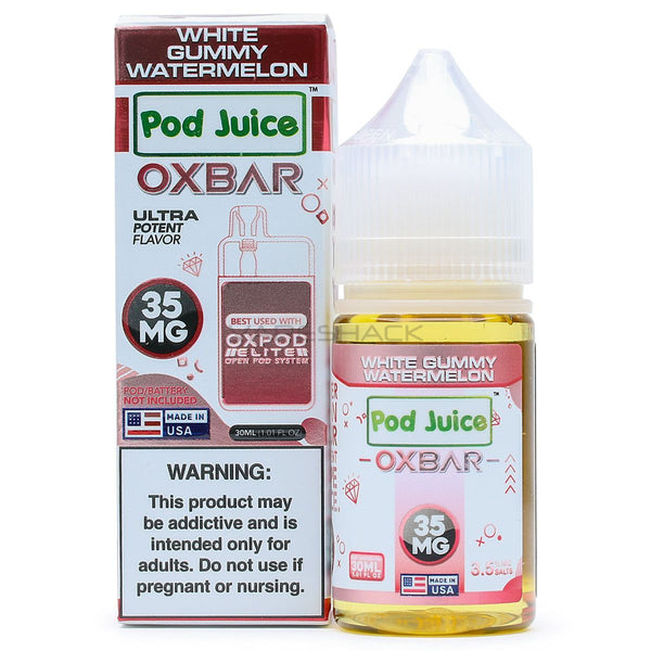 White Gummy Watermelon - Pod Juice x Oxbar Salts - 30ML Vape Shack White Gummy Watermelon - Pod Juice x Oxbar Salts - 30ML Vape Shack