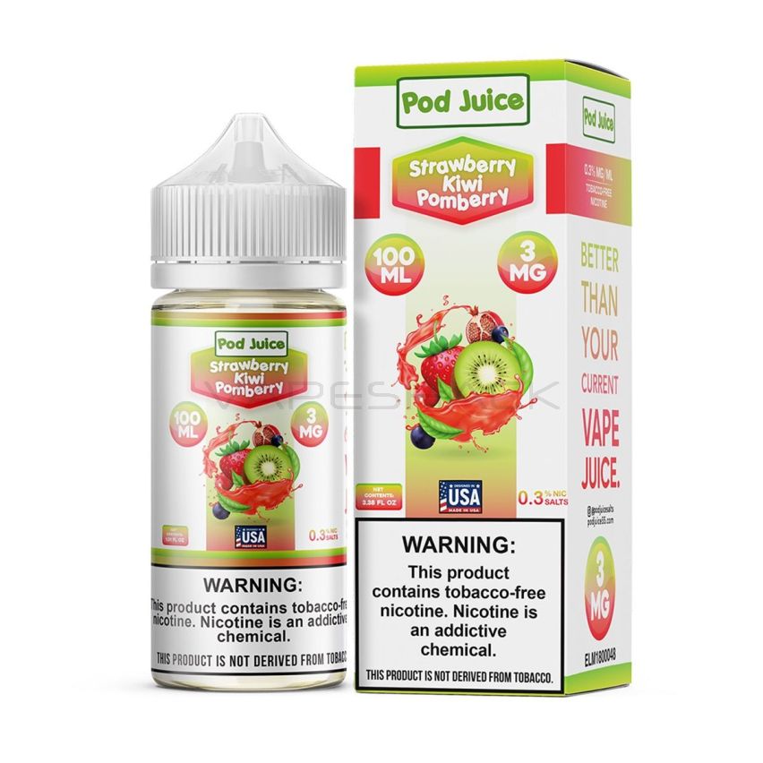 Strawberry Kiwi Pomberry - Pod Juice E-Liquid - 100ML - $14.99 - Vape Shack